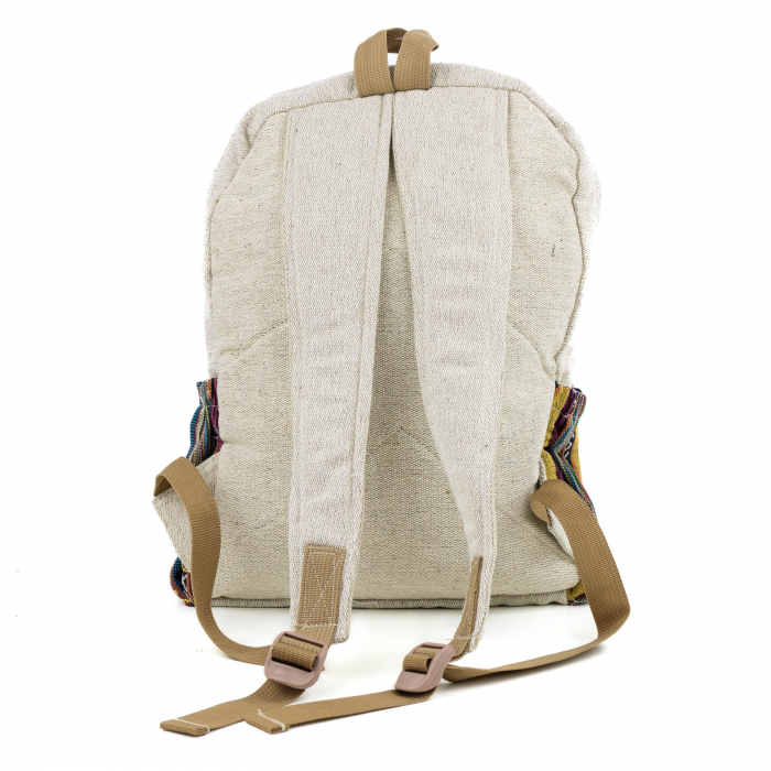 Rucsac mare din canepa si bumbac cu print artistic - Go Touch Grass (Seriously) [4]