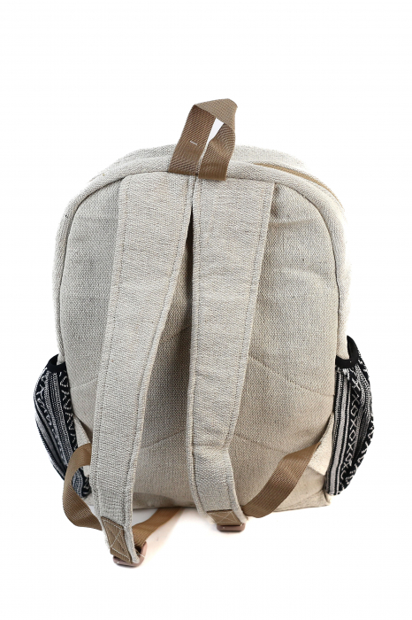 Rucsac Mare din Canepa si Bumbac cu Print - Flower of Life [3]
