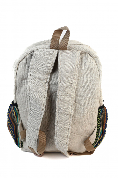 Rucsac Mare din Canepa si Bumbac cu Print - Hand of Fatima [3]