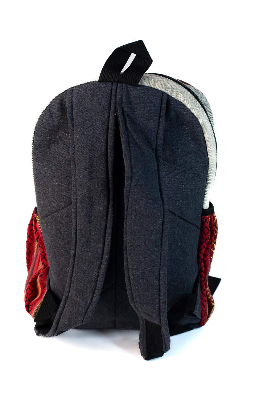 Rucsac Mare din canepa si bumbac - Tree of Life & Elephant [3]