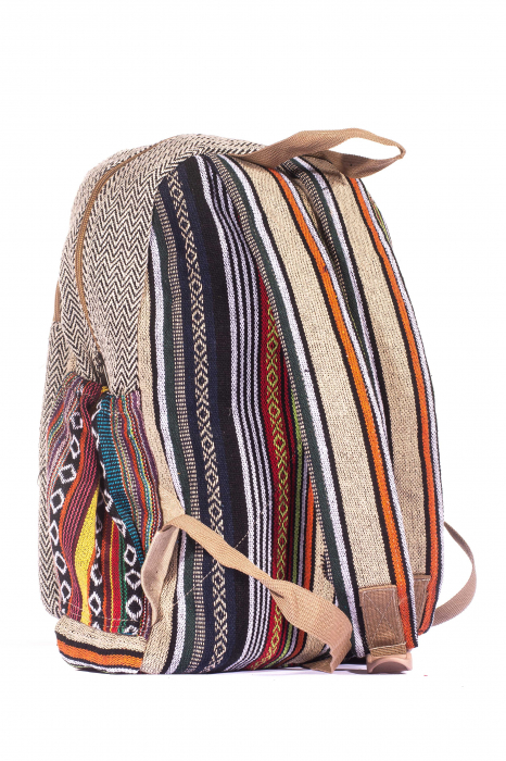 Rucsac Mare Unicat din canepa si bumbac - Model 265 [3]