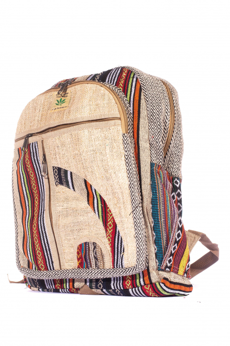 Rucsac Mare Unicat din canepa si bumbac - Model 265 [2]