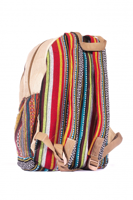 Rucsac Mare Unicat din canepa si bumbac - Model 267 [3]
