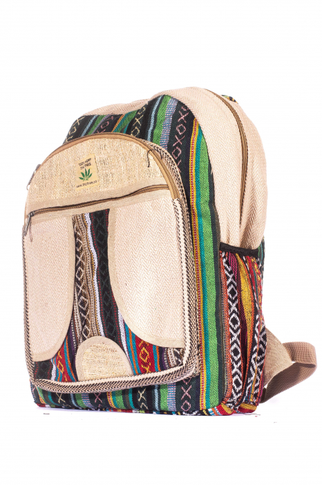 Rucsac Mare Unicat din canepa si bumbac - Model 269 [2]