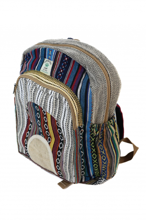 Rucsac Mare Unicat din canepa si bumbac - Model 416 [2]
