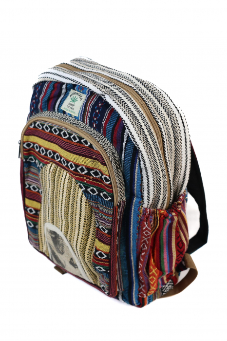 Rucsac Mare Unicat din canepa si bumbac - Model 418 [2]