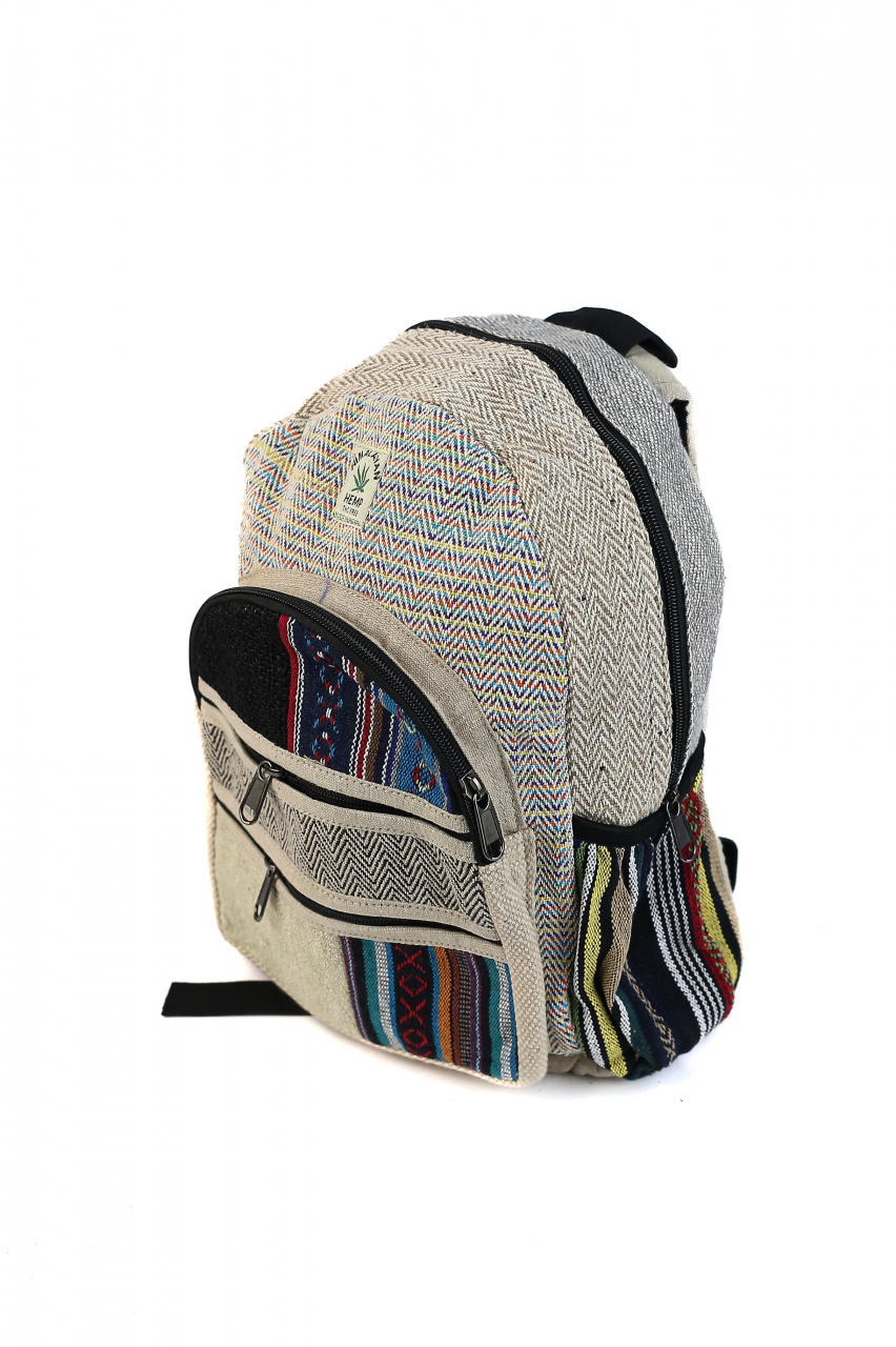 Rucsac mic din canepa si bumbac - unicat - Model 136 [2]