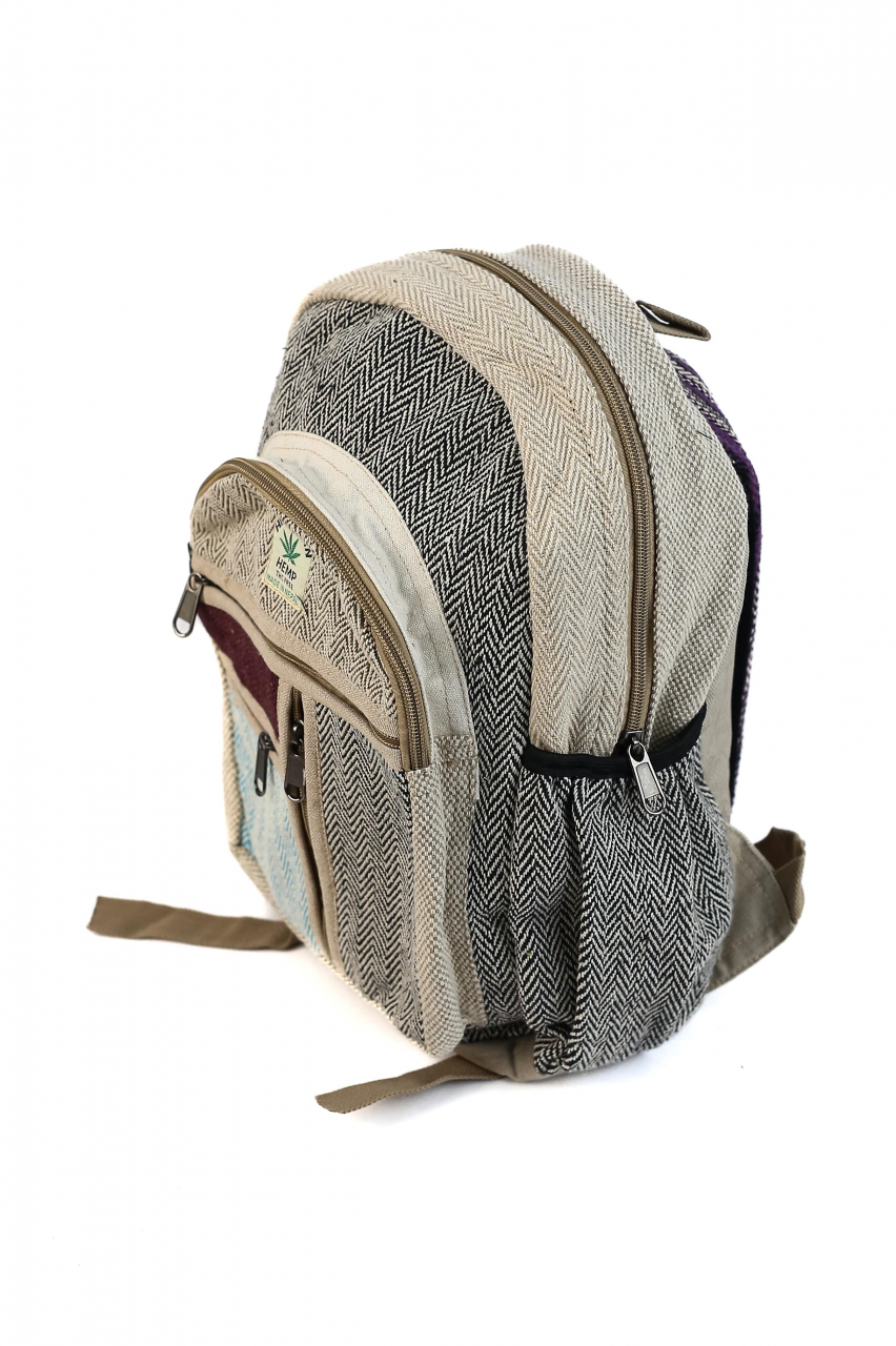 Rucsac mic din canepa si bumbac - unicat - Model 137 [2]