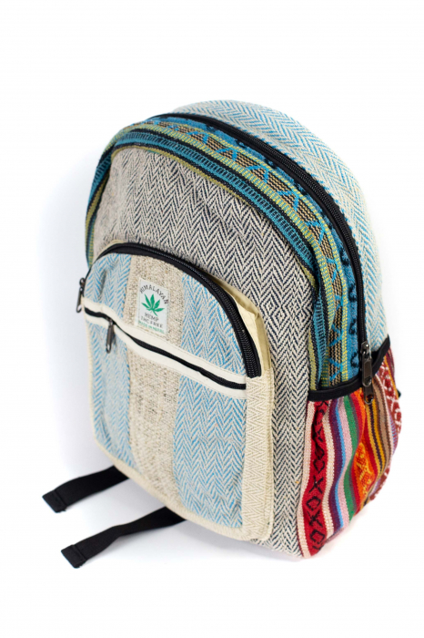 Rucsac mic din canepa si bumbac - unicat - Model 162 [2]