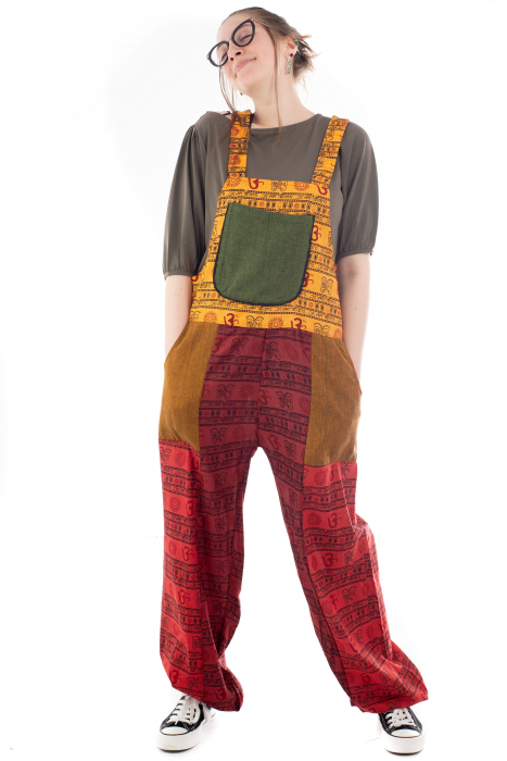 Salopeta multicolora din bumbac [3]