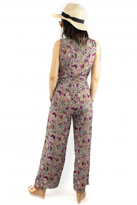 Salopeta cu print floral si croi drept - M-23 [3]