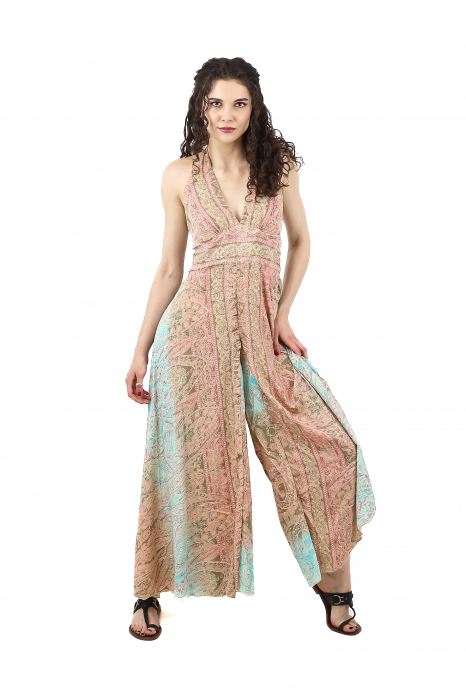 Salopeta din material fluid cu decolteu in V - Model 3 [4]