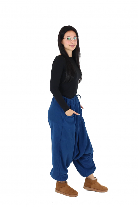 Salvari caldurosi din polar intr-o culoare - Teal [4]