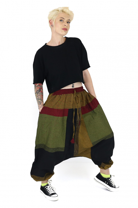 Șalvari cu 2 buzunare cu fermoar - Verde [3]