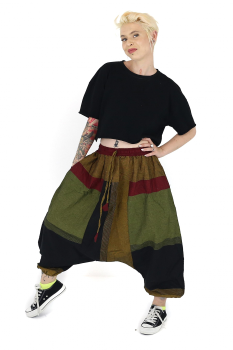 Șalvari cu 2 buzunare cu fermoar - Verde [5]