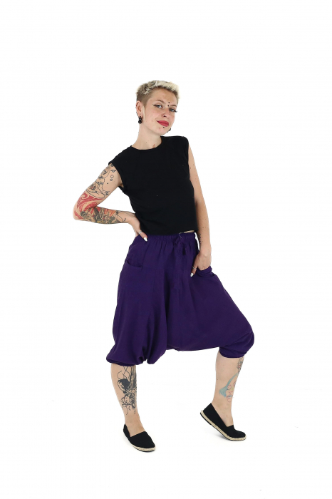 Salvari din bumbac 3/4 intr-o culoare - Rosu (85) [3]