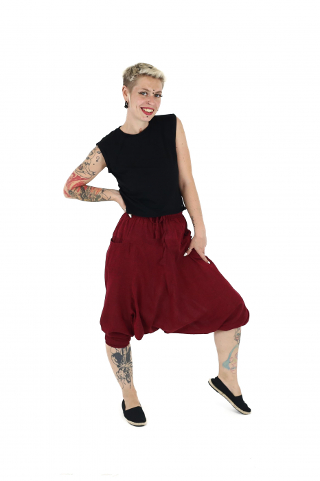 Salvari din bumbac 3/4 intr-o culoare - Rosu (85) [3]