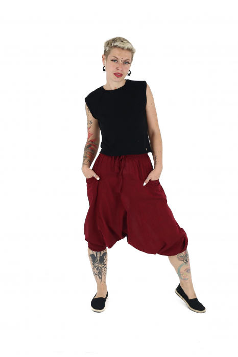 Salvari din bumbac 3/4 intr-o culoare - Rosu (85) [2]
