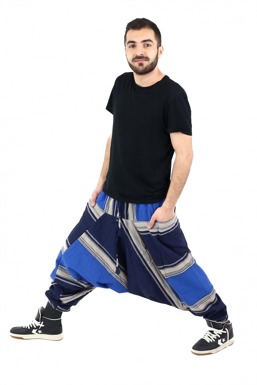 Salvari din bumbac captusiti cu polar - Shayama - Albastru [3]