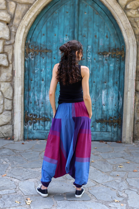 Salvari din bumbac strappy mov si visiniu [4]