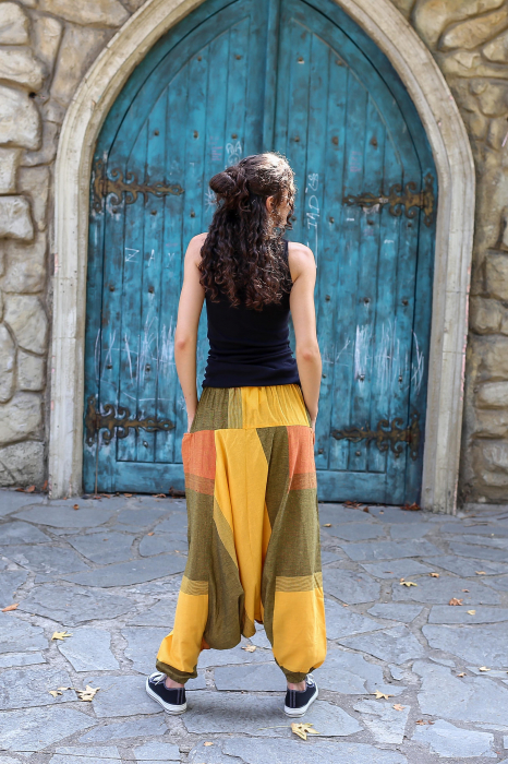 Salvari din bumbac strappy mov si visiniu [4]