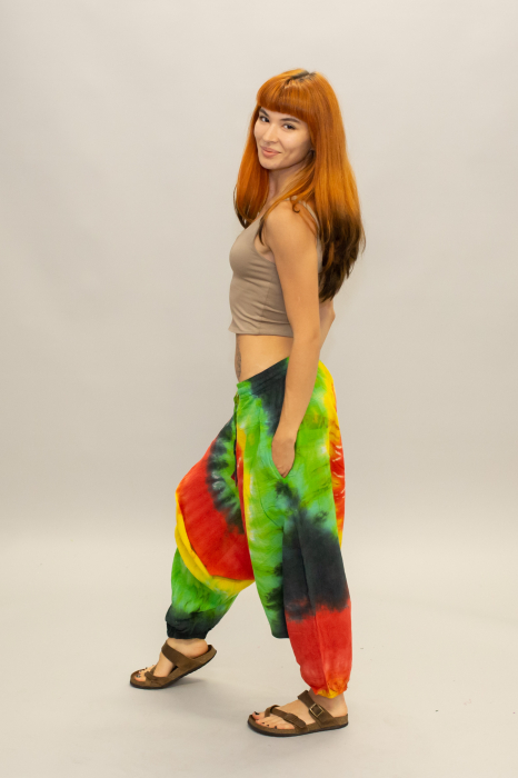 Șalvari din bumbac Tie Dye - Jamaica [4]