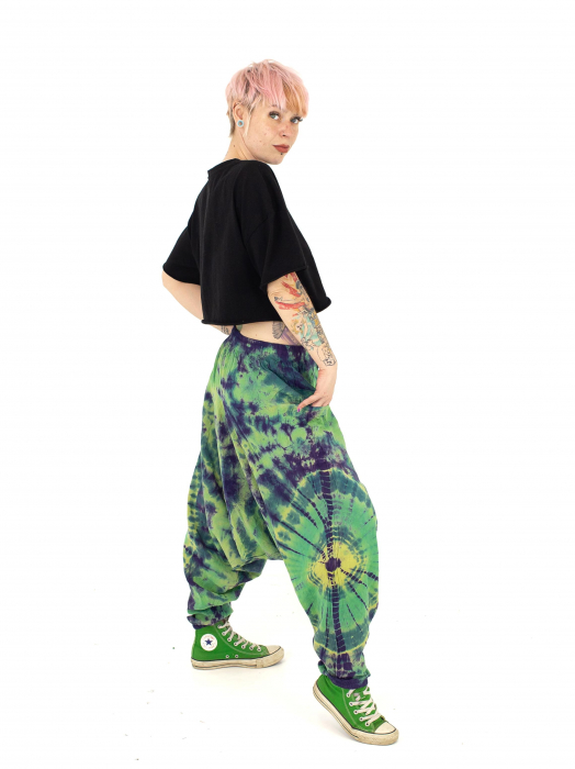 Șalvari din bumbac Tie Dye - Jungle [2]