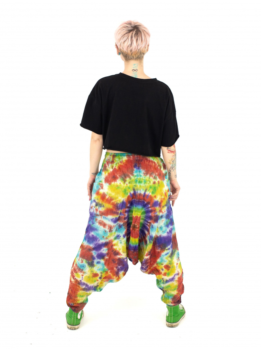 Șalvari din bumbac Tie Dye - Rainbow [3]