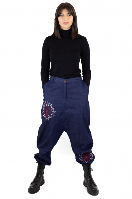Salvari din denim cu motive florale [2]