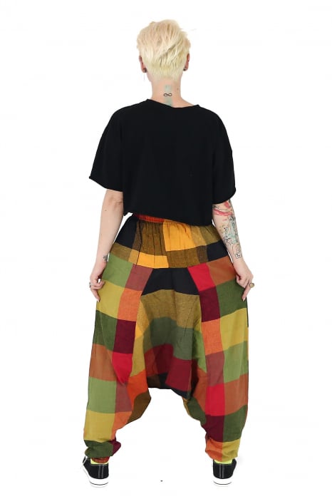 Salvari in carouri cu 2 buzunare cu fermoar - Nuante calde [4]