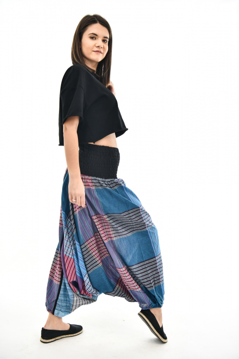 Salvari in carouri cu banda lata - Portocaliu [13]