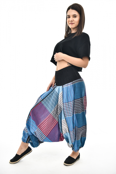 Salvari in carouri cu banda lata - Portocaliu [11]