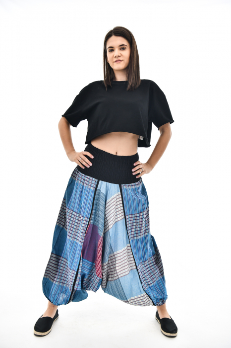 Salvari in carouri cu banda lata - Portocaliu [9]