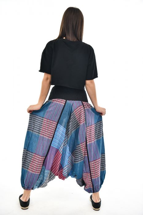 Salvari in carouri cu banda lata - Portocaliu [12]