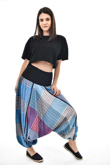 Salvari in carouri cu banda lata - Portocaliu [14]