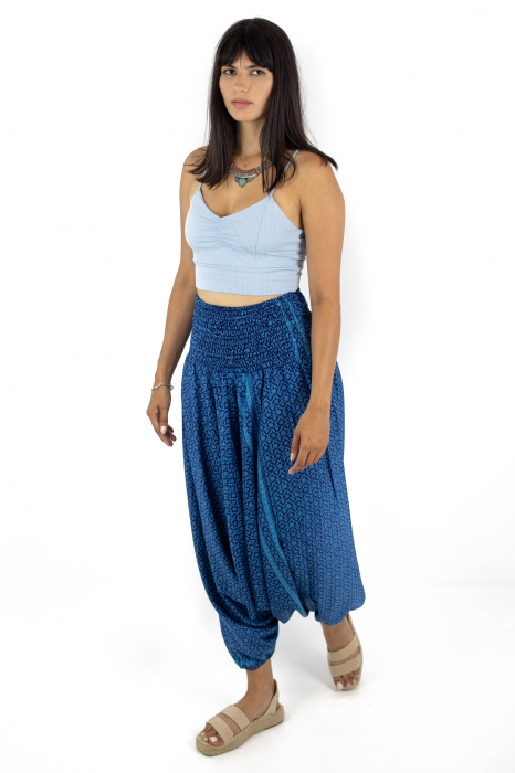 Salvari lejeri cu print floral - Albastru - M-39 [3]