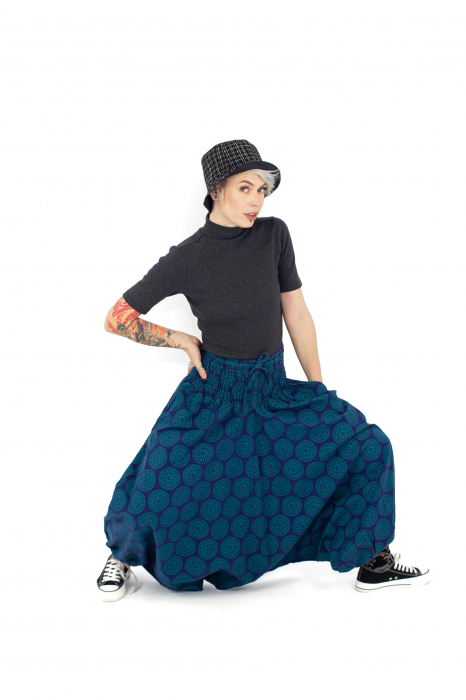 Salvari lejeri cu print Mandala - Indigo [3]