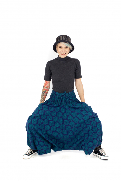 Salvari lejeri cu print Mandala - Indigo [2]