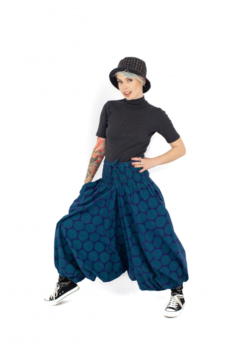 Salvari lejeri cu print Mandala - Indigo [5]