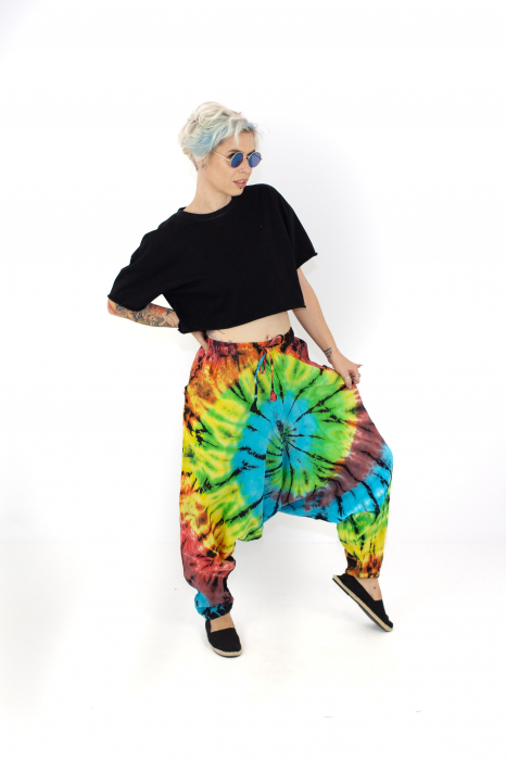 Salvari tie dye in nuante de albastru [3]