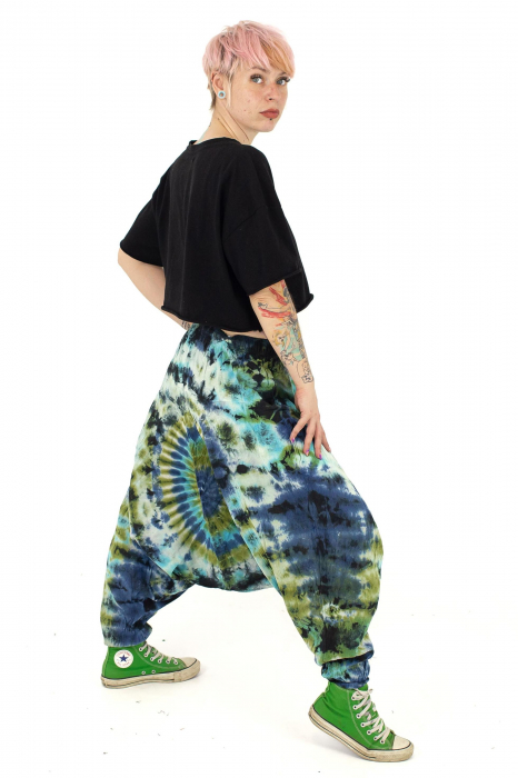 Salvari tie dye in nuante de albastru [3]