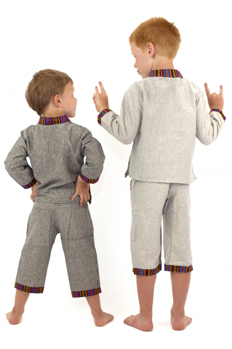 Set bluza si pantaloni pentru copii - Gri [8]