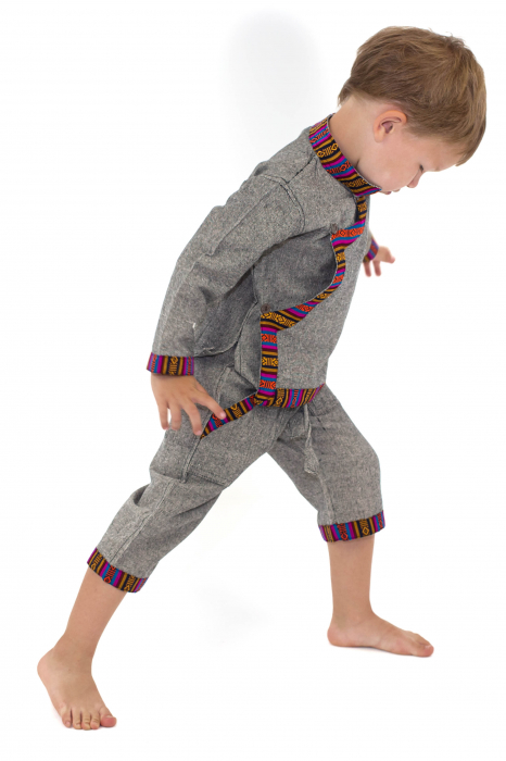 Set bluza si pantaloni pentru copii - Gri [6]