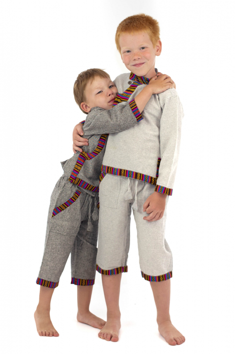 Set bluza si pantaloni pentru copii - Gri [4]