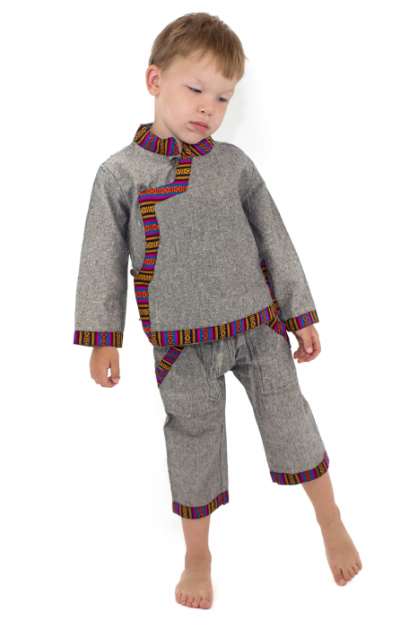 Set bluza si pantaloni pentru copii - Gri [2]
