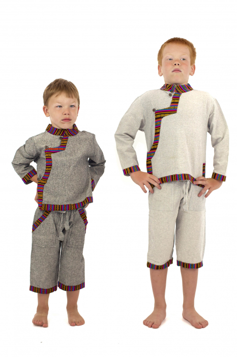 Set bluza si pantaloni pentru copii - Gri [7]