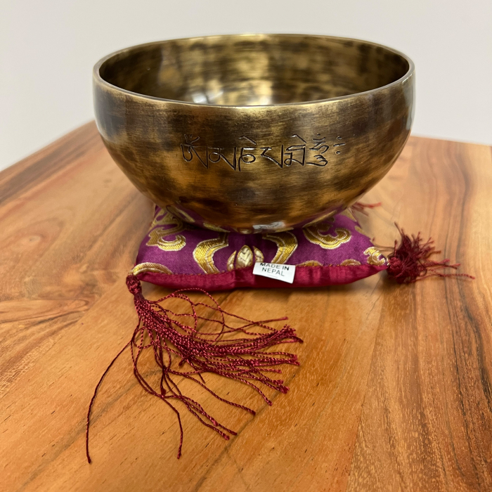 SET Singing Bowl  - 15cm (bol, maleta, pernita) FULL MOON - handmade, 688gr. [1]