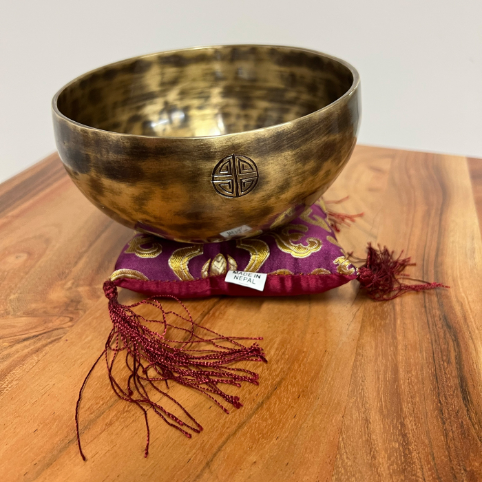 SET Singing Bowl  - 15cm (bol, maleta, pernita) FULL MOON - handmade, 688gr. [3]