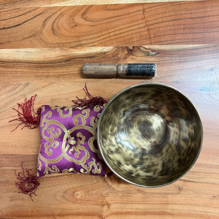 SET Singing Bowl  - 15cm (bol, maleta, pernita) FULL MOON - handmade, 688gr. [2]