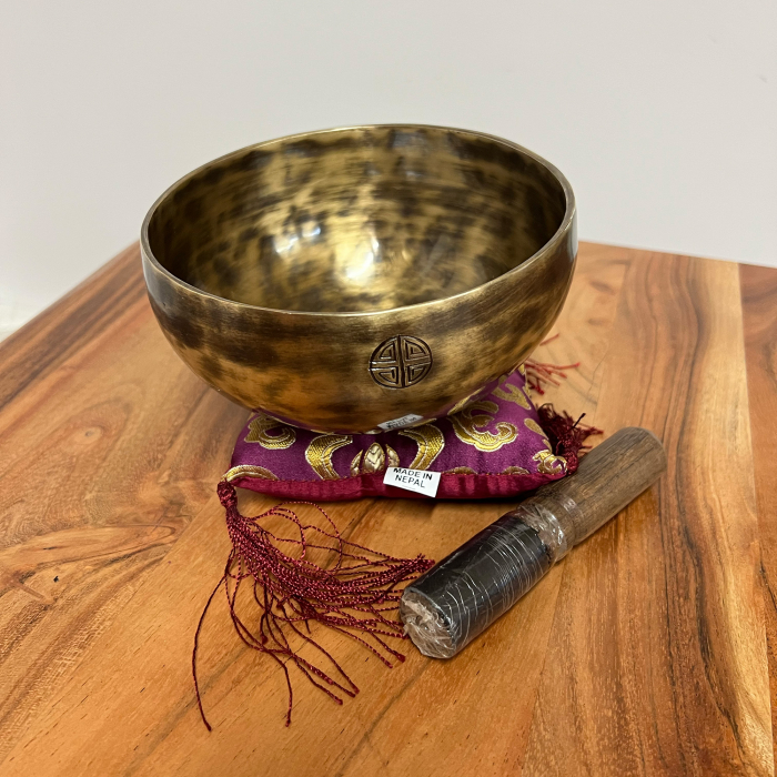 SET Singing Bowl  - 15cm (bol, maleta, pernita) FULL MOON - handmade, 688gr. [4]